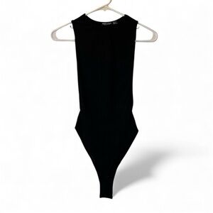 Nasty Gal Black Ribbed Bodysuit
